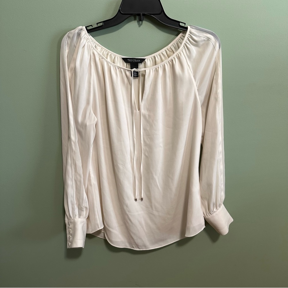 White House Black Market  white blouse size M